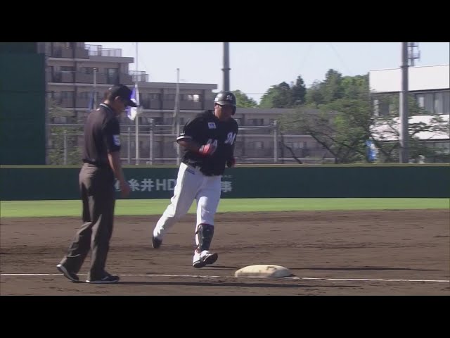 【ファーム】豪快な一発!! マリーンズ・井上晴哉 レフトへのホームランを放ち勝ち越し!!  2024年5月14日 埼玉西武ライオンズ 対 千葉ロッテマリーンズ