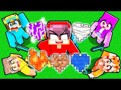 Elemental Hearts Speedrunner vs Hunters (Minecraft)