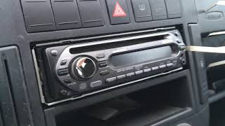 Remove a car radio without special tools or keys