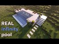 MINECRAFT How To Build A REAL Modern Infinity Pool Easy Tutorial