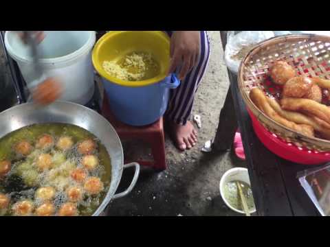 Cambodian street food, Fast food selling at Boeng Trabek Market,Num Krouch,Asia food