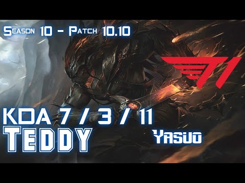 T1 Teddy YASUO vs APHELIOS ADC - Patch 10.10 KR Ranked