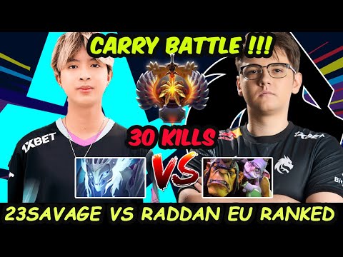 23savage vs Yatoro : Aurora TSpirit Carry Battle #Ti13 Ranked Dota 2