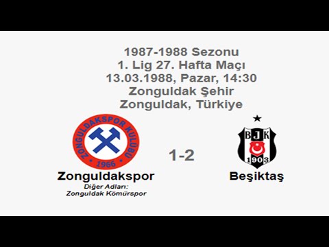 Zonguldakspor 1-2 Beşiktaş 13.03.1988 - 1987-1988 Turkish 1st League Matchday 27
