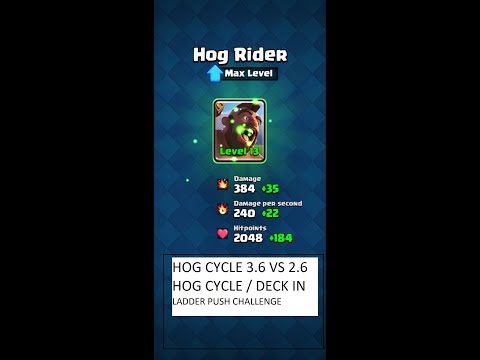 ladder push challenge / hog 2.6  vs hog 3.1/ cycle deck / #clash royale / 100% win rate