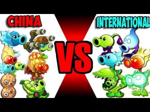 All PEA Plants International Vs China Version - Who Will Win? - PvZ 2 Plant vs Plant