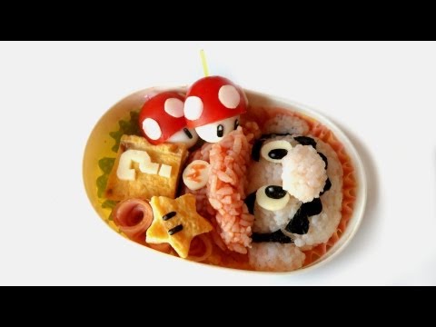 Super Mario Bros Bento Box Tutorial マリオキャラ弁 Video