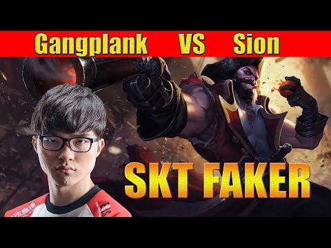SKT T1 Faker Gangplank TOP Lane (갱플랭크) VS RPBL Sion (사이온)