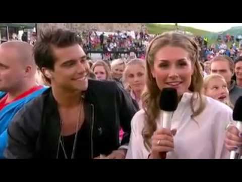 Interview with Eric Saade and Tone Damli on Allsang på Grensen 2012 (with translation)