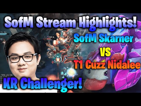 SofM Skarner đối đầu T1 Cuzz Nidalee, Faker và Deft Tại Rank Thách đấu Hàn | SofM Stream Highlights