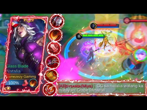 NATALIA RED BUILD IS SO AWESOME😮! THIS BUILD MAKES THE ENEMY CRY LIKE A BABY😂! - MLBB