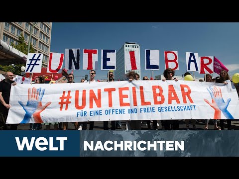 WELT NEWS IM STREAM: "Band der Solidarität" - Menschenkette gegen Rassismus in Berlin