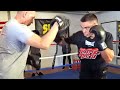 TIM TSZYU DROPPING RIGHT HAND BOMBS LIKE FATHER! LIGHTS UP PADS IN WORKOUT AHEAD OF US DEBUT!