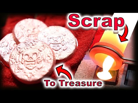 Casting Pirate Coins From Copper Scrap