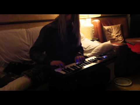 Miles Meakin testing out the Roland AX-9 LUCINA