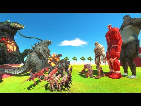 The Evolution Of TITAN BEAST Monster BOSS VS BIOLLANTE + GODZILLA 2014 + BURNING GODZILLA - ARBS