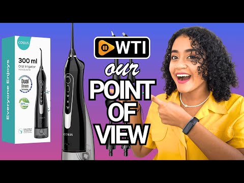 COSLUS Water Dental Flosser Teeth Pick: Portable Cordless Oral Irrigator 300ML Rechargeable Travel Irrigation Cleaner IPX7 Waterproof Electric Flossing Machine for Teeth Cleaning C20(F5020E) - WTI product video review