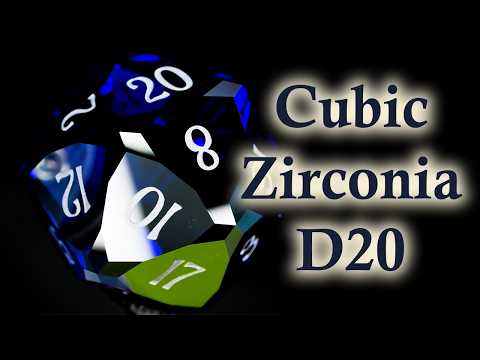 Sparks Fly as I cut this cubic Zirconia D20