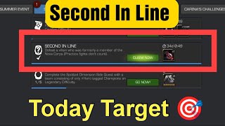 Today Target 🎯 - Second in Line | Easy Target