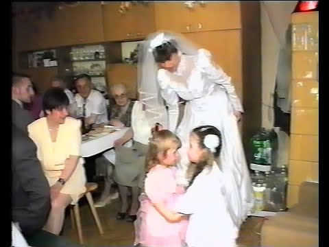 Sylwia i Darek - dwa śluby i WESELE W DOMU 1994 ŁÓDŹ  // VHS