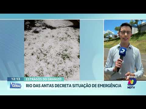 Fraiburgo registra graves estragos do granizo e inicia decreto de emergência