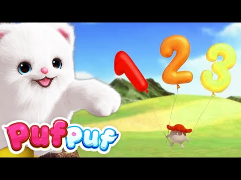 1, 2, 3!  Învață cu prietenii Puf Puf | Cântece Educative pentru Copii de Grădiniță