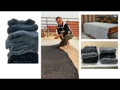 Watch YouTube Video for Chainmail Weight Blanket 140 X 185 CM Aluminum Rings