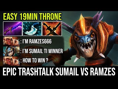 Infinity Flaming War | Sumail Slark Vs Ramzes Troll Warlord 19Min GG Destroy Trashtalker Dota 2