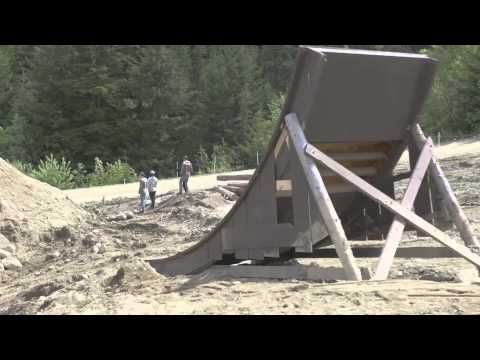 Building MTB slopestyle course at Whistler - Red Bull Joyride 2014