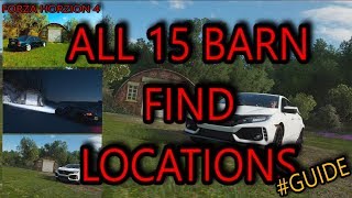 Forza Horizon 4 - ALL 15 BARN FIND LOCATIONS (Guide)
