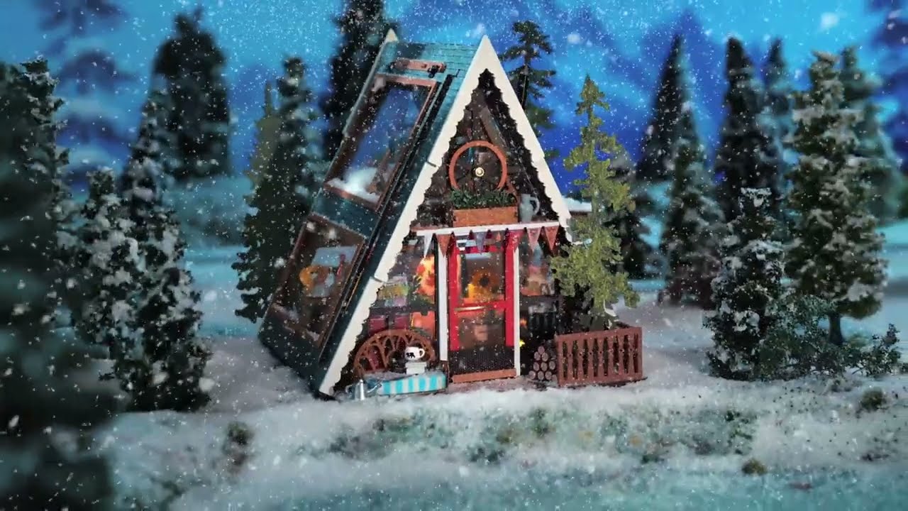 🌲 Escape to Nature — Rolife A-Frame Cabin | DIY Miniature Wooden House#rolife