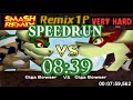 Smash Remix Classic Mode Remix 1P Speedrun With Giga Bowser Very Hard In 08 39