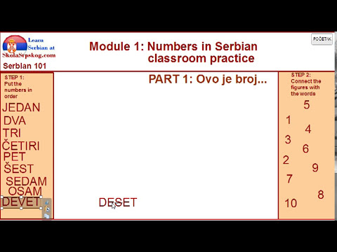 Serbian Lesson - Number Practice 1-10