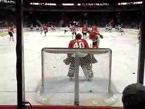 Patrick Lalime, Blackhawks before St. Louis Blues Game