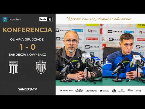 Olimpia Grudziądz - Sandecja Nowy Sącz 1:0 (1:0) | pomeczowa konferencja prasowa | 02.11.2025