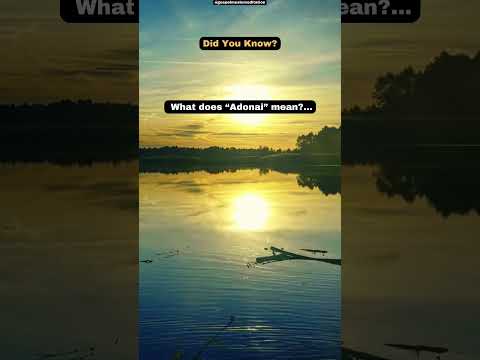 What does Adonai mean?