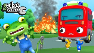 Fiona Fire Truck To The Rescue｜NEW Gecko&#39;s Garage｜Funny Cartoon For Kids｜Toddler Fun Learning
