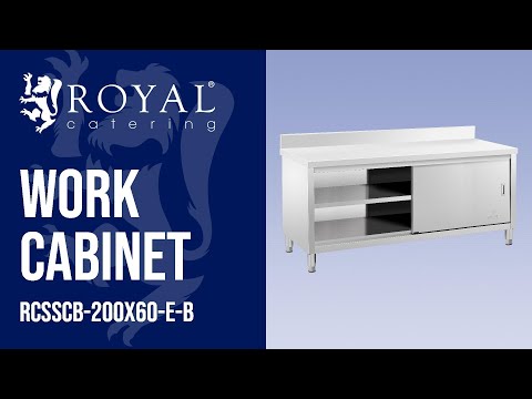 video - Factory second Work Cabinet - upstand - 200 x 60 cm - 600 kg load capacity