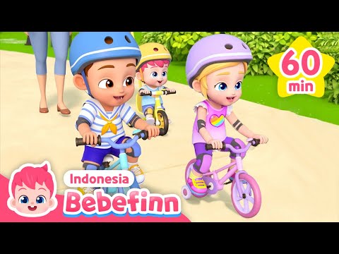 Kiri-kanan! Ayo Naik Sepeda! | Kumpulan Lagu Anak | Bebefinn Bahasa Indonesia