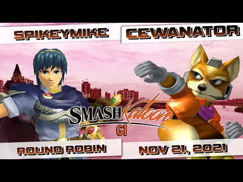 SpikeyMike (Marth) vs. Cewanator (Fox) - Round Robin - Smashkatoon 61