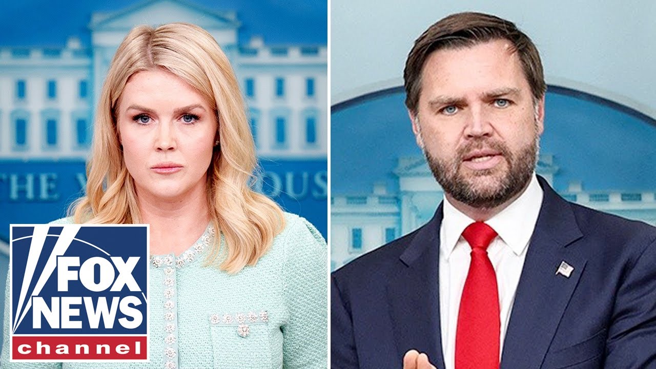 Karoline Leavitt, JD Vance speak at White House