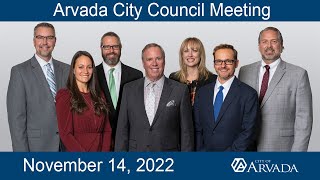 Preview image of Arvada City Council Meeting - November 14,  2022