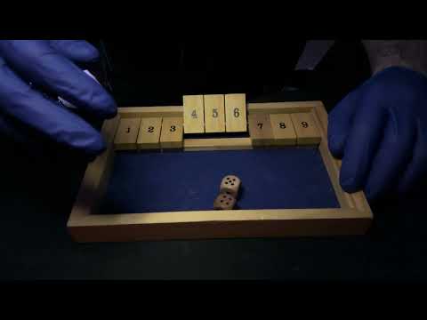 shut the box asmr 😴💤 | asmr soft, inaudible whispers, mouth sounds, tapping & wood sounds 🎲