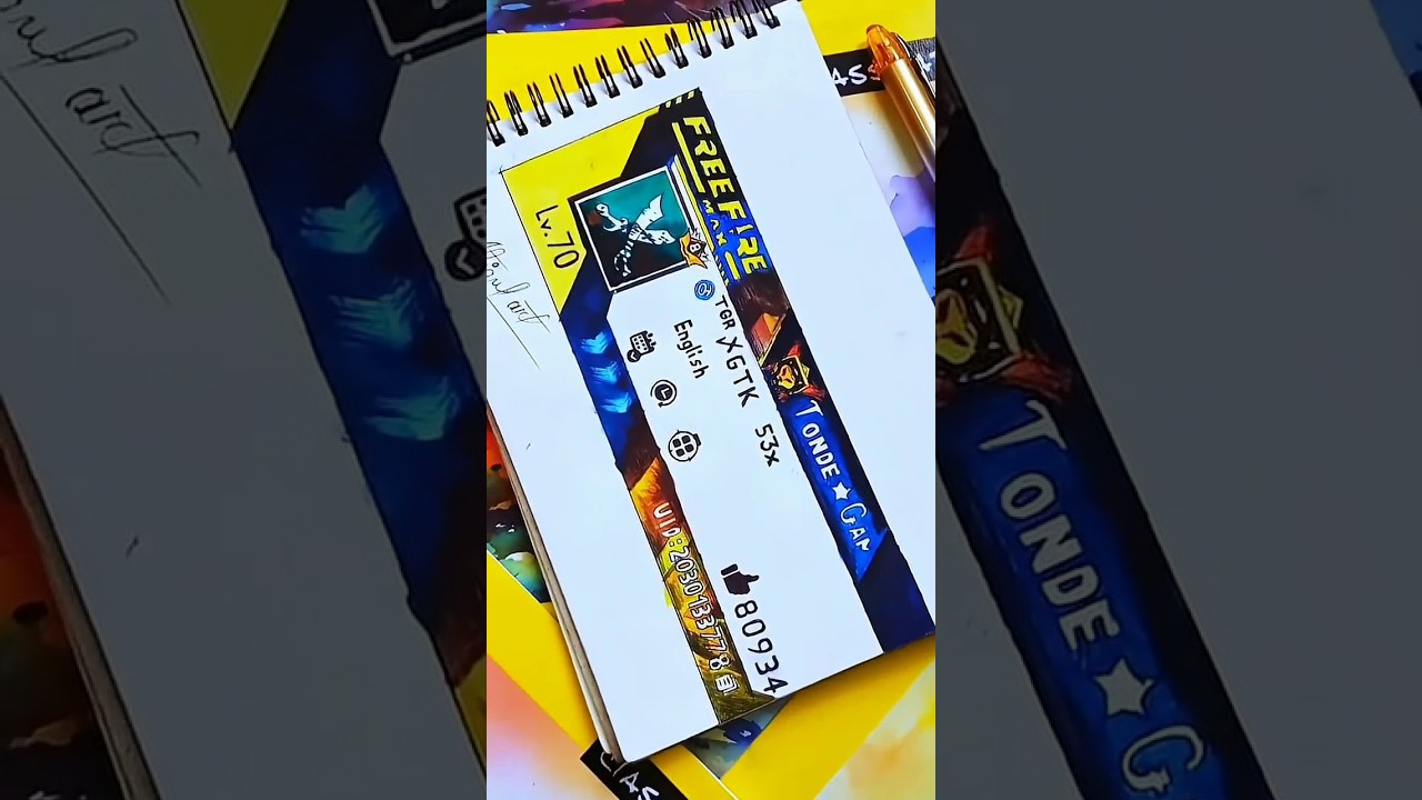 Free Fire drawing Profile GTK GAMING | 😱🔥@gtk111ff |3d#freefiredrawing | #shortsvideo #freefire