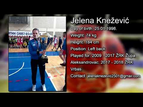 Jelena Knezevic Handball Player - Left Back Season 2017/18 Zrk Vrbas