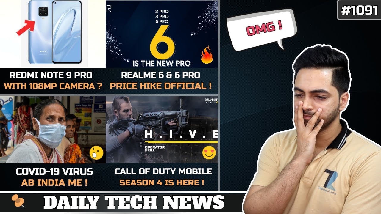 Redmi Note 9 Pro 108MP Camera,Realme 6 Price Hike,Coronavirus in India,Call Of Duty Mobile Season 4