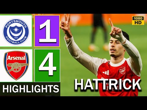 Arsenal vs Portsmouth 4-1 All Goals & Highlights 2026 Gabriel Martinelli Hattrick