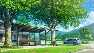 Waiting For The First Bus Of The Day 🌳 Japanese Morning Lofi 🌳 Chill Spring Lofi For The Green Day