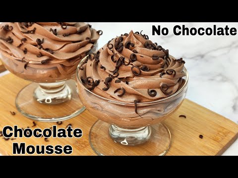 Chocolate Mousse Without Chocolate, Milk Powder In 10 Mins Only | चॉकलेट मूज़ बनाए बिना चॉकलेट के |