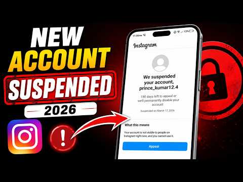 Instagram New Account Suspended Problem 😯 | We Suspended Your Account 2026